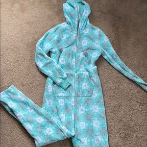 Snowflake pajama jumpsuit